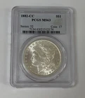 1882 Carson City CC Morgan Silver Dollar PCGS MS63 Mint State Blast White Coin