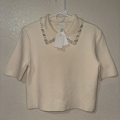 Embellish Collar Knit Top. Hm  Size Medium