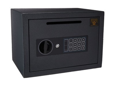Drop Safe - Digital Compact Steel Money Security Box with Keypad - Deposit Ca...