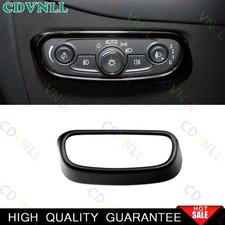 Cubierta de control de interruptor de faros negro brillante para Chevy Equinox 18-2024 1 pieza