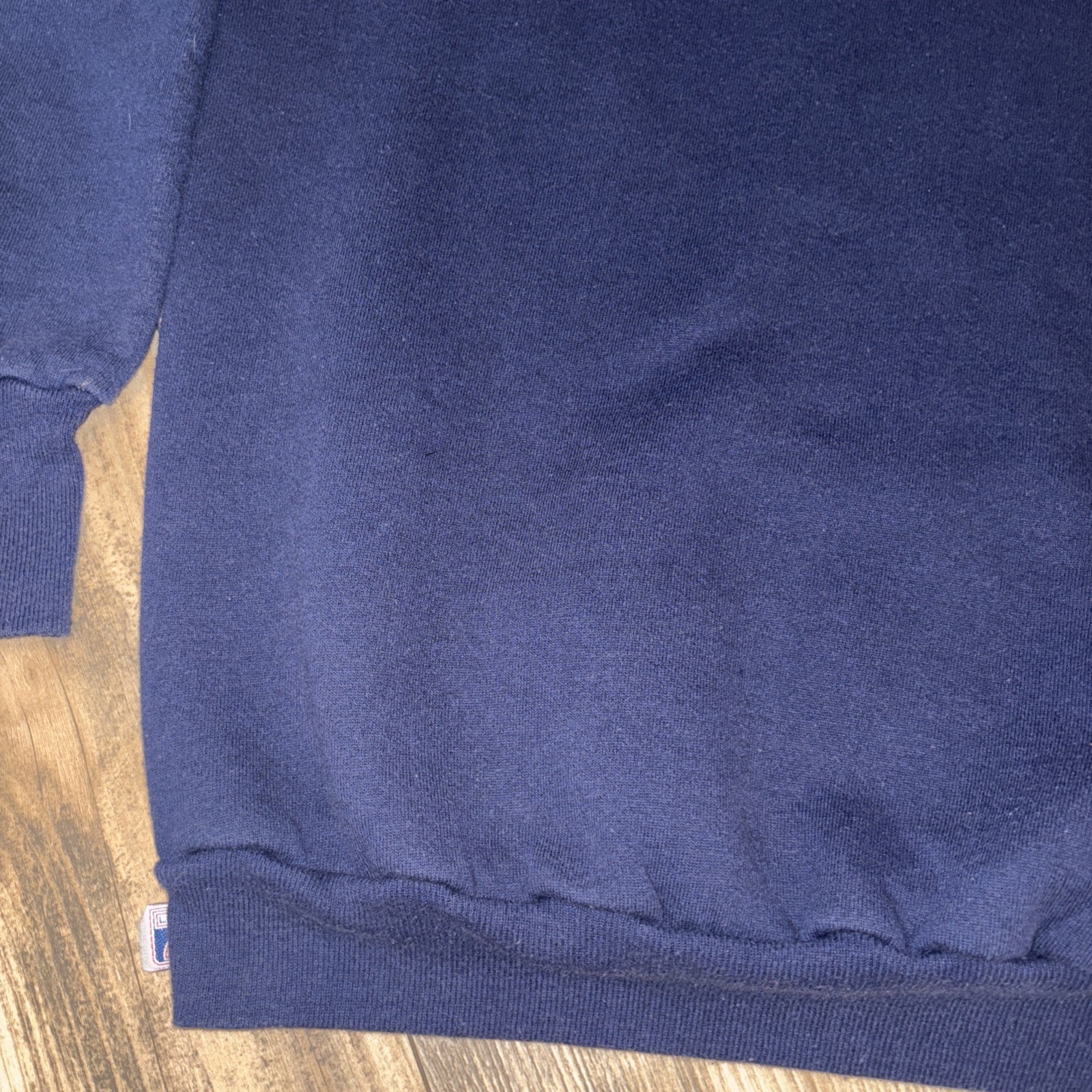 Vtg Logo 7 NY Giants NFL Hoodie Sweatshirt Men's Large Blue Pullover Retro 90s