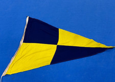 Pennant No. 4 Panel Sewn Navy Signal Flag Fishery Protection Squadron Vintage