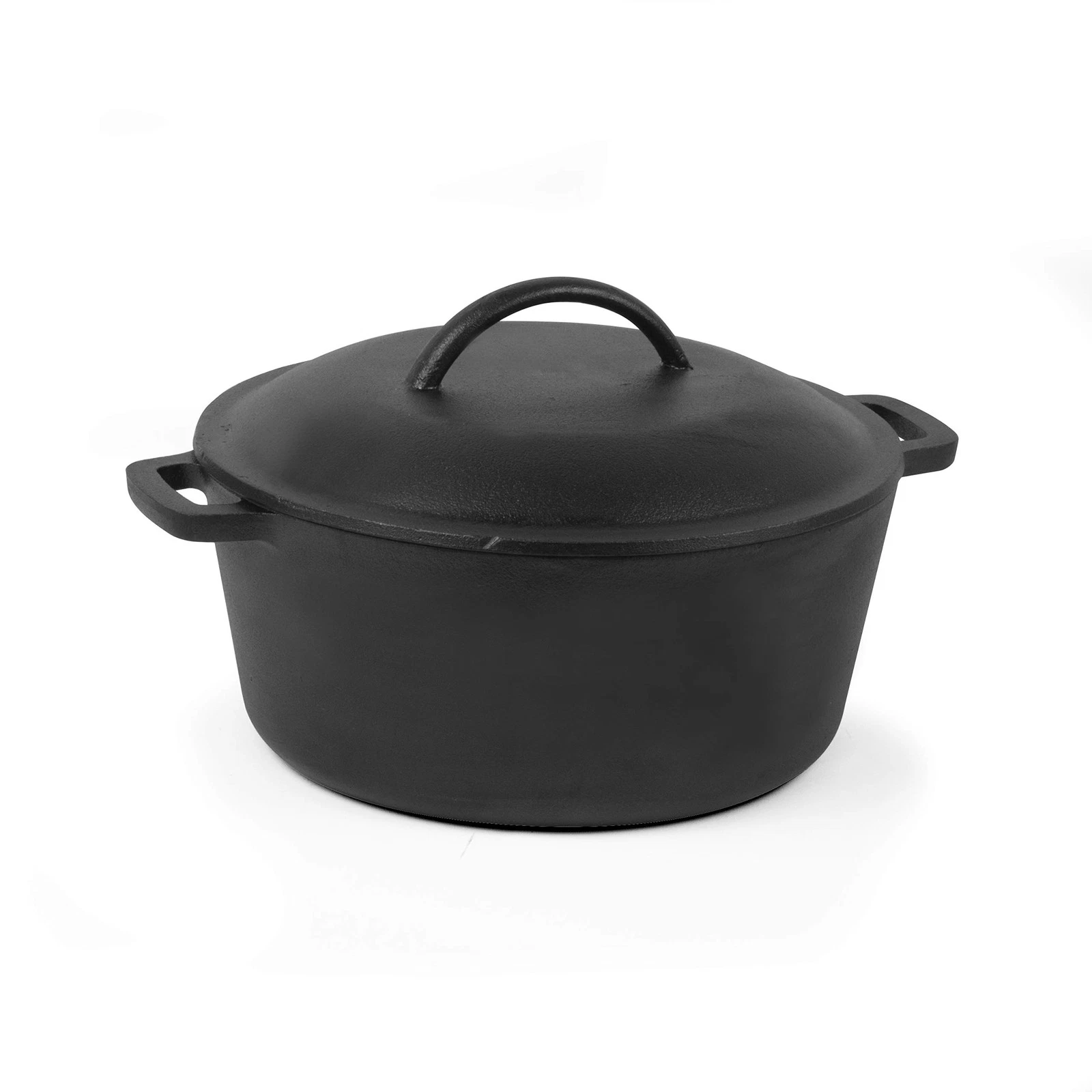 COMMERCIAL CHEF 5 Quart Cast Iron Dutch Oven with Dome Lid & Handles,