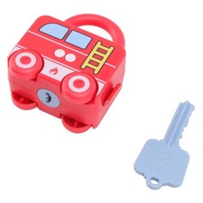 Kids Learning Locks Slideable Car Shaped Learning Lock With Key Puzzle Gift