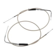35.4" Throttle Idle Cable Stainless Steel Braided Throttle Cable Wire Kit Com...