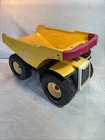 2004 - VINTAGE HASBRO TONKA MIGHTY BIG YELLOW DUMP TRUCK 19” RED HANDLE