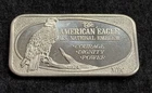 Rare vintage American Eagle US Courage Dignity Power 999 FINE Silver art bar