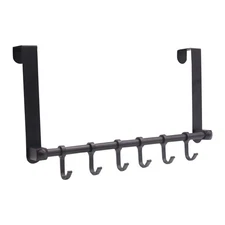 Over The Door Hooks Door Hanger Moving 6-Hooks Over Door Coat Rack for Hangin...