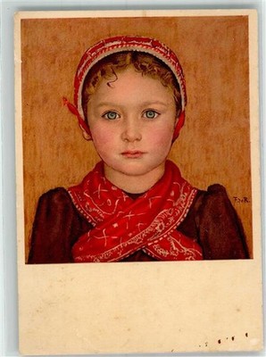 39786082 - sign. De Ribaupierre, Francois Kind in Tracht aus dem Vald Herens