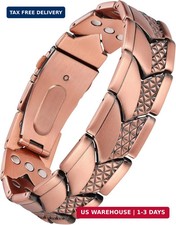 Magnetic Copper Bracelet for Men 99.99 Pure Copper Bracelets,Men's Coope