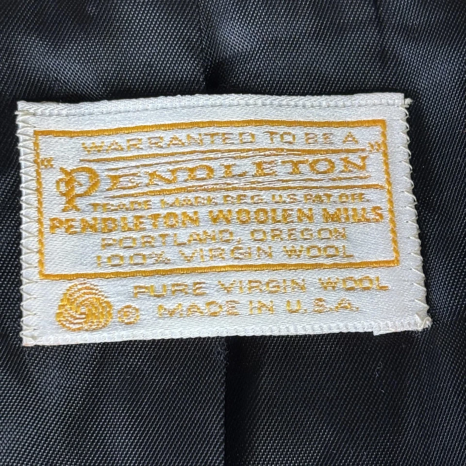 Vintage Pendleton Blazer Womens 10 Red Wool Houndstooth Jacket Made USA 70s - Image 3 of 4