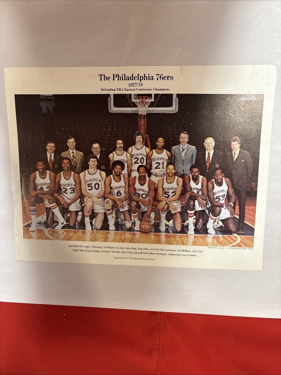 RARE 1977-78 Philadelphia 76ers Sixers Team Picture Photo Promo