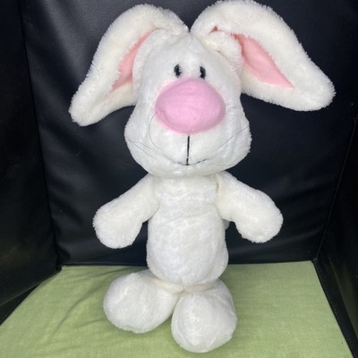 Wallace Berrie & Co 1980 Plush 23  Easter Bunny White Pink VTG Stuffed Toy  READ