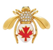 Rare Joan Rivers Maple Leaf Bee Pin Brooch ~ NIB