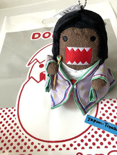 Domo-kun Plush Mascot keychain Kimono ver. w/ Shop Bag NHK Limited