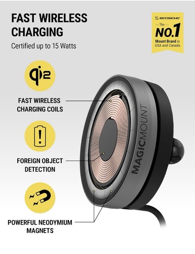 Charge Elite 3-in-1 Fast Wireless Charging Qi2 Dash / Vent / Back of Display - 第 2/8 張圖片