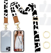 Phone Lanyard Crossbody Strap, Adjustable Cell Phone Lanyards for Neck Wristlet