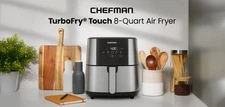 Chefman TurboFry Touch 8qt. Air Fryer - Silver (RJ38-SQSS-8T)