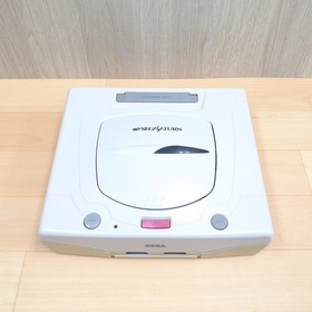 Sega Saturn Console Japanese White bundle with 6 games tested NTSC-J