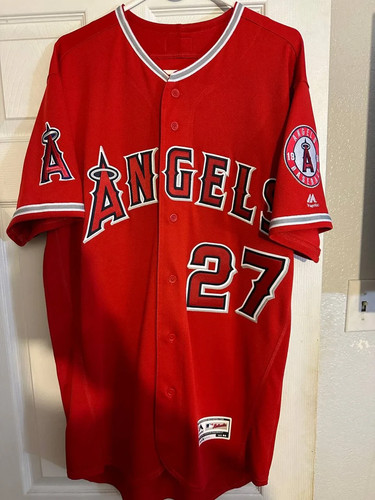 Los Angeles Angels Mike Trout #27 Red Men's Baseball Jersey Size S-2XL NWT
