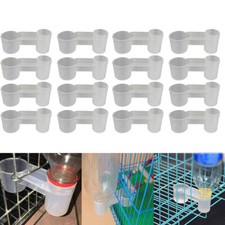 20pcs Pet Bird Feeder Drinker Cup Water Bottle Chicken Poultry Dove Pigeon Quail