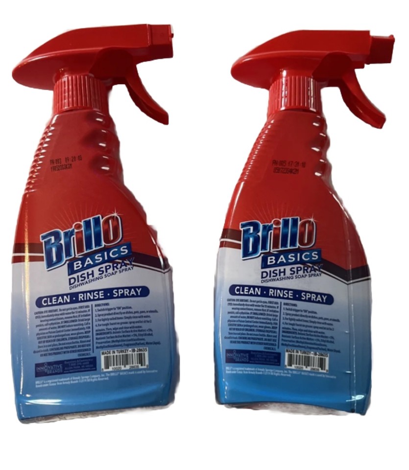 Brillo Basics Fresh Scent 3X Action Dish Soap Spray 10 oz Each 2 Bottle