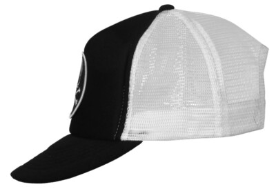 Skull & Crossbones Black & White Trucker Snapback Hat | eBay