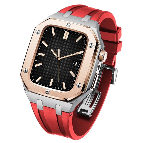 AP Royal Oak Mod Kit For Apple Watch Series 42/44/45mm Steel Case + Rubber Strap - Zdjęcie 85 z 86