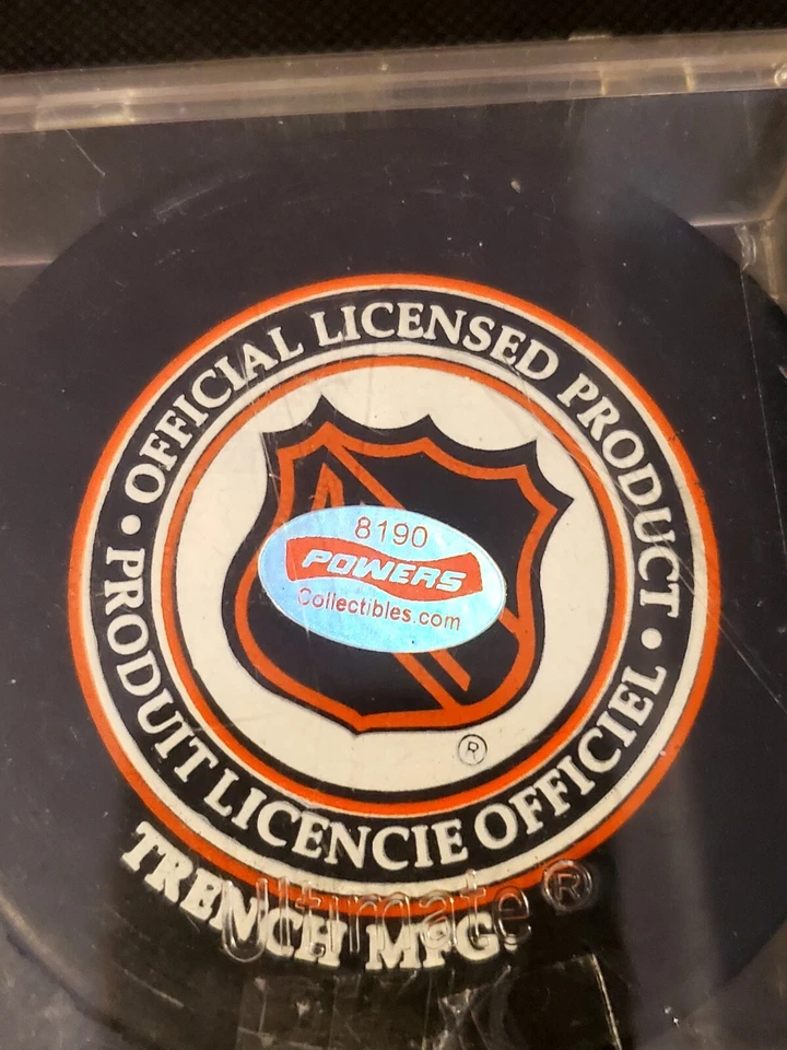 Paul Coffey & Brian Leetch 1996 All Star Pucks (2 discos firmados en total) *HOF D-Men Foto 4 de 4