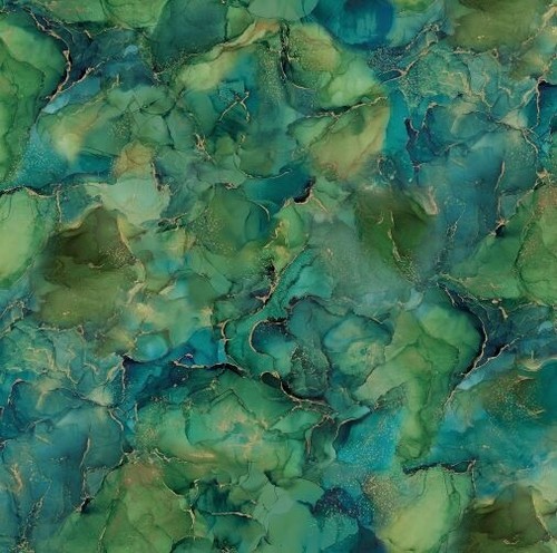 Tela de costura para acolchado de retazos Midas trébol metálico 50x55 cm FQ - Imagen 2 de 4