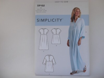 Simplicity 9102/10692 Easy Sew Boho Caftan Loose Fit Dress Pattern 6-14 or 16-24 | eBay Simplicity 9102/10692 Easy Sew Boho Caftan Loose Fit Dress Pattern 6-14 or 16-24 | eBay