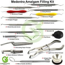 Dental Amalgam Kit Anterior Posterior Restorative Filling Scalers Plugger