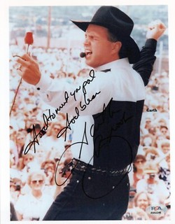 Garth Brooks Signed Auto Full Name Vintage 8x10 Photo God Bless Insc PSA AN52246
