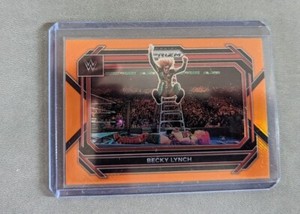 2023 Prizm WWE Becky Lynch #18 Orange Prizm SP 62/99