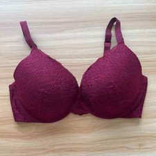 Ambrielle 40DD Red Wine Lace Bra Adjustable Straps