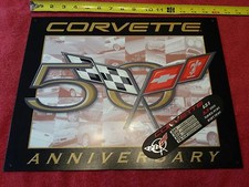 CORVETTE 5OTH ANNIVERSARY METAL SIGN USA MADE