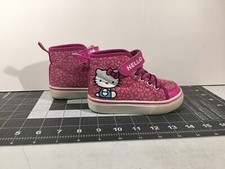 Sanrio Hello Kitty Kids Pink High Top Canvas Sneakers Shoes New Sz. 7