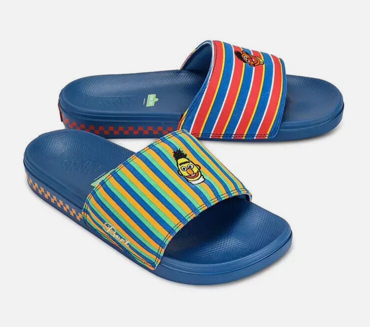 NEW Vans X SESAME STREET Ernie and Bert SLIDES Men\'s Size 4 SLIDES DA UOMO VANS OFF THE WALL SESAME STREET BERT & ERNIE  main image 3
