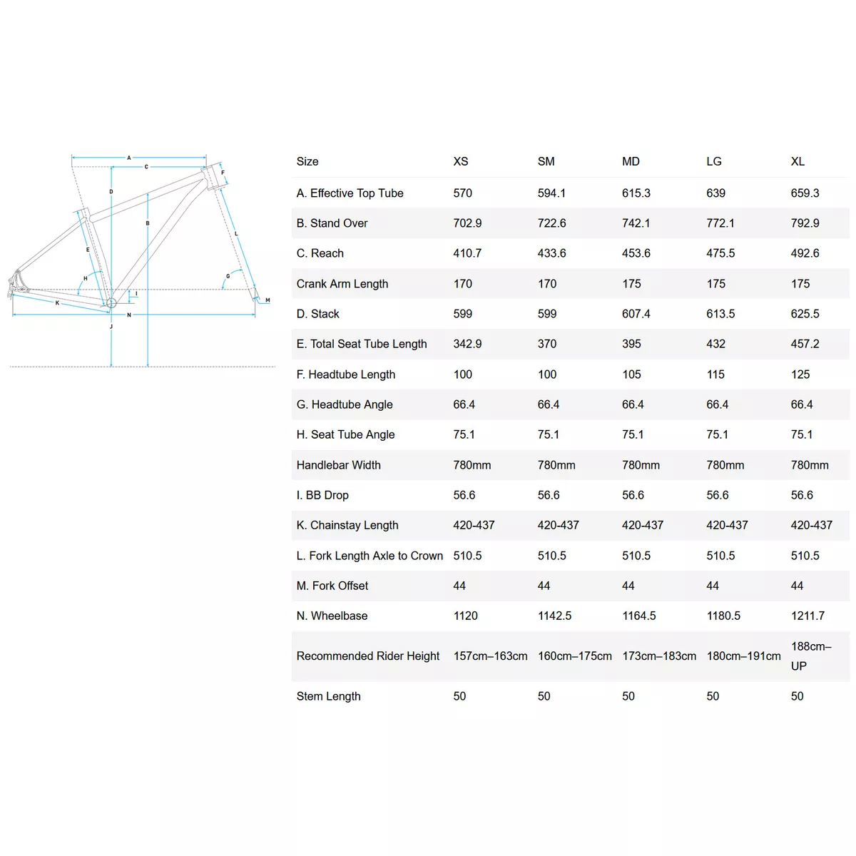 Salsa timberjack size chart new arrivals