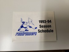 RS20 Phoenix Roadrunners 1993/94 Minor Hockey Pocket Schedule - Bud Ice (Logo)