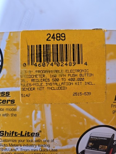 Auto Meter 2489 3-3/8" Traditional Chrome Electric Speedometer 0-160 MPH NEW - Picture 2 of 2