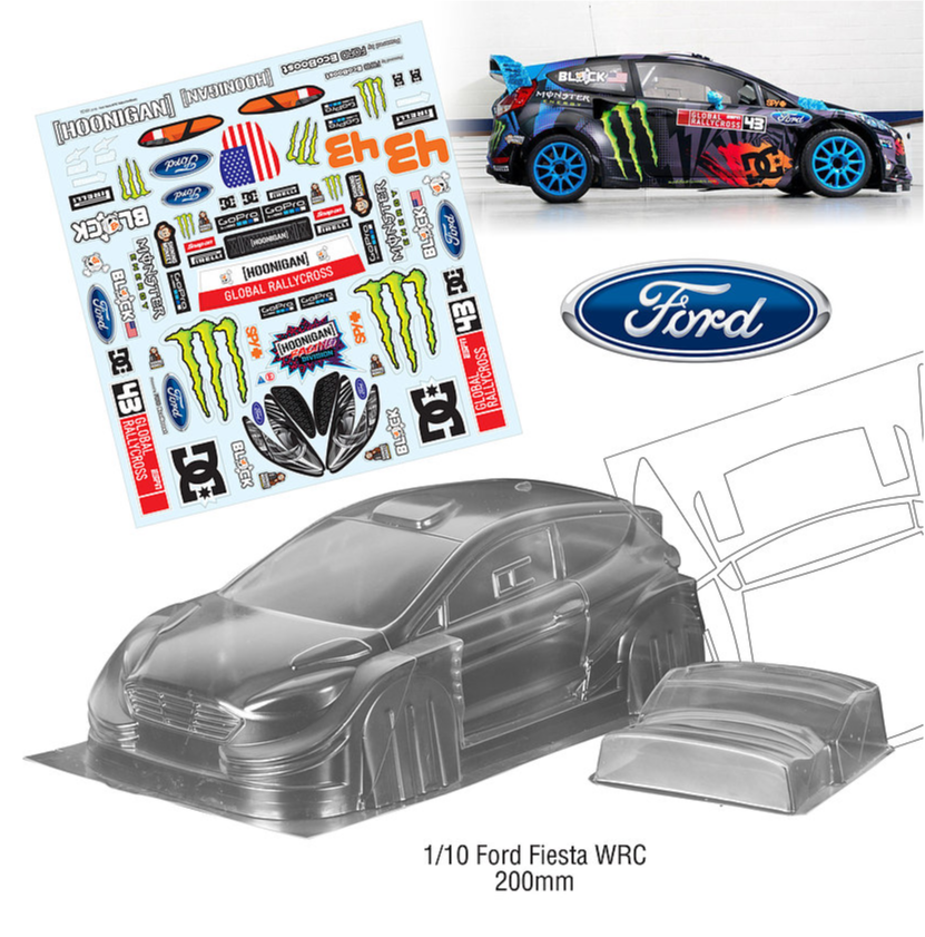 1:10 RC Clear Body Shell - Ford Fiesta Rally with Ken Block