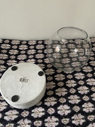 Glass Globe Terrarium Planter with base stand vase gold fish bowl plant flower - Picture 5 of 7