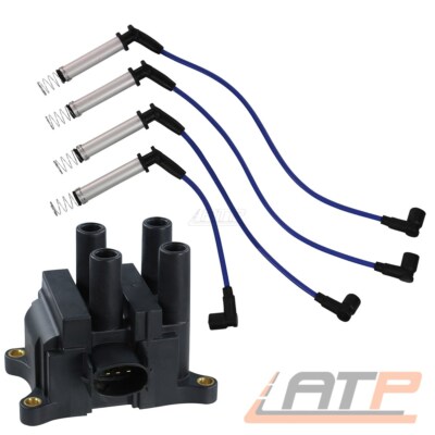 ZÜNDSPULE + ZÜNDKABELSATZ 4-TEILIG FÜR FORD FIESTA 5 JH 1.3 01-08 STREET KA 1.6