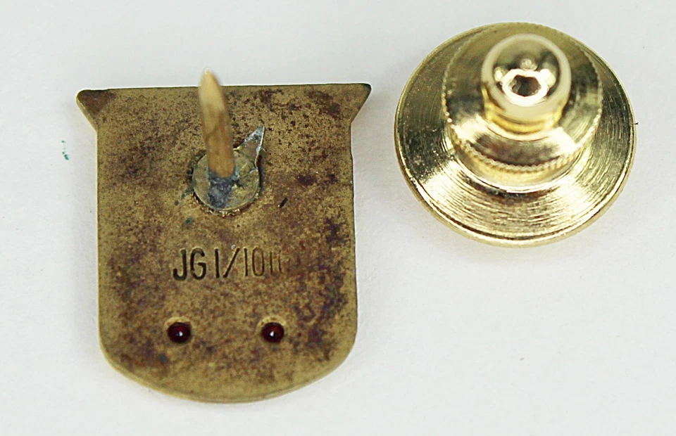 Kansas University Medical Center Service Pin JG 10k Gold with 2 Rubys - Image 3 of 4