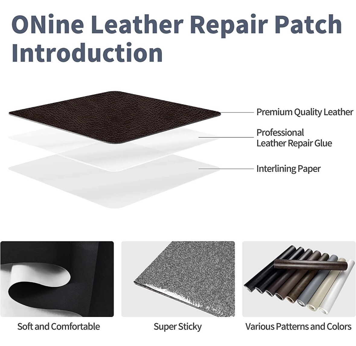 ONine Leather Repair Tape 12" x 48" BROWN eBay