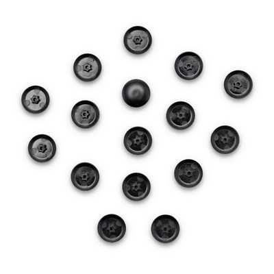 100 Abdeckkappen/Abdeckungen/Deckel für Torx-Schrauben, Kunststoff, Schwarz