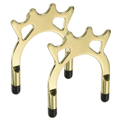2Pack Billiard Brücke Kopf Fork Billardqueue Stick Brücke Aufschraubbar Goldton
