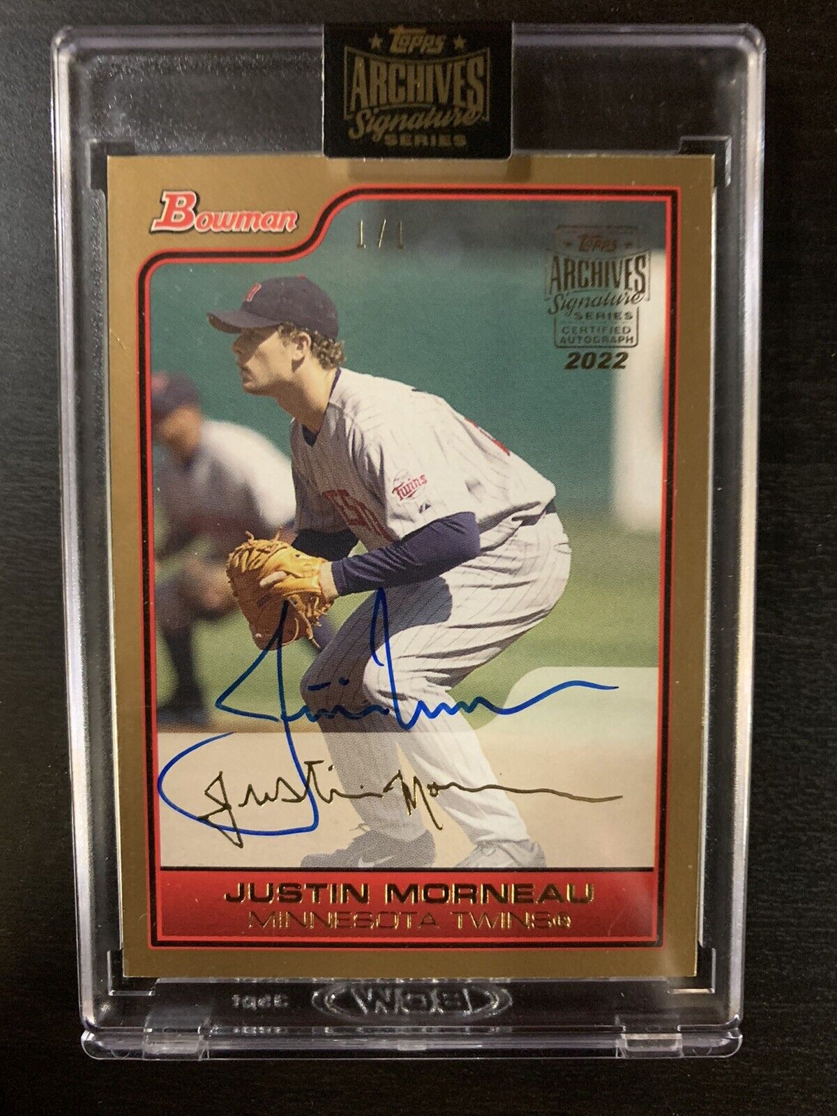 2023 Topps Archives Signature Series Justin Morneau 2006 Bowman Autograph  1/1