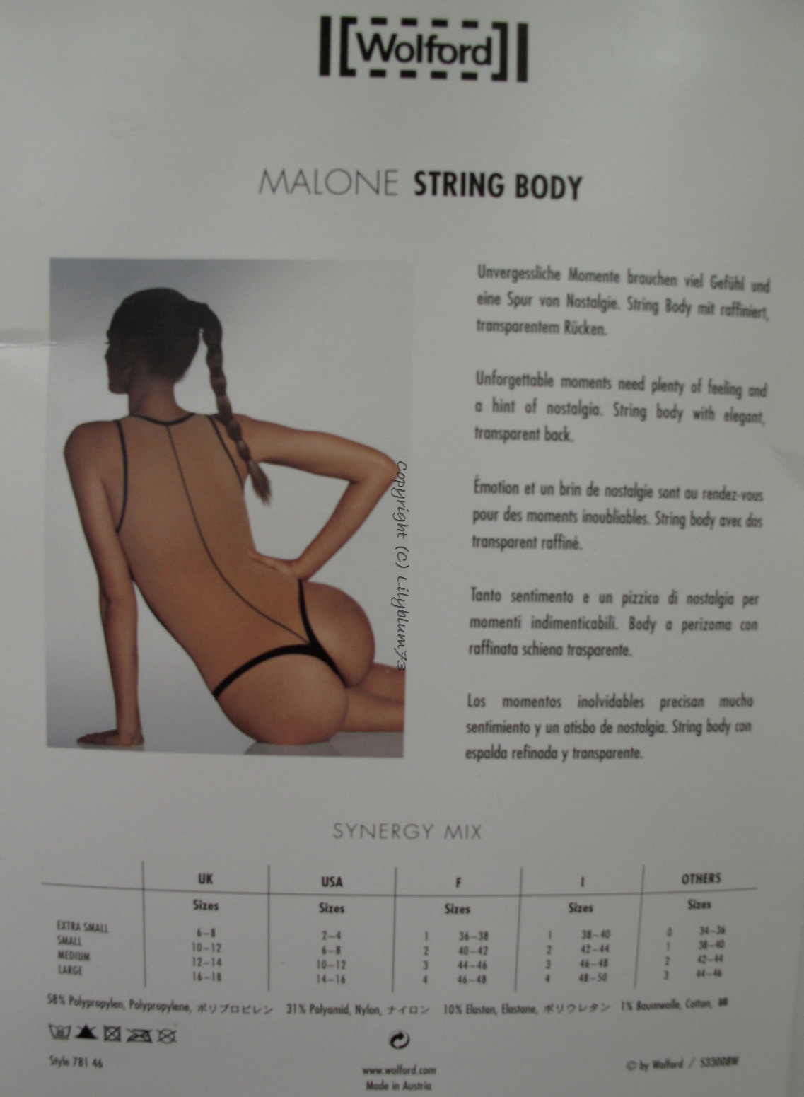 NIB • WOLFORD • MALONE • String Body • black / black •  S • M image 7